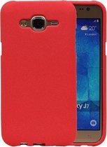 Rood Zand TPU back case cover hoesje voor Samsung Galaxy J7
