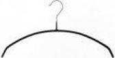 10 x Metalen Kledinghanger met anti-slip coating. Breedte 46 cm, Kleur Zwart
