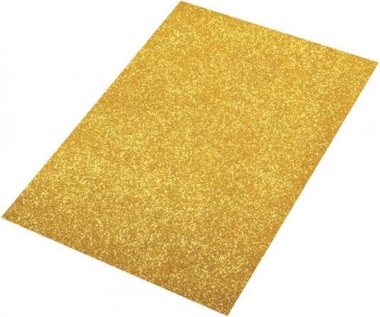 knutsel foam rubber goud met glitters 30 x 45 cm - Hobbymateriaal -... | bol.com