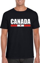 Zwart Canada supporter t-shirt voor heren M