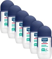 Sanex Men Sensitive Deodorant Anti-Transpirant Roller 6 x 50ml - Voordeelverpakking