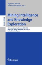 Lecture Notes in Computer Science 10089 - Mining Intelligence and Knowledge Exploration