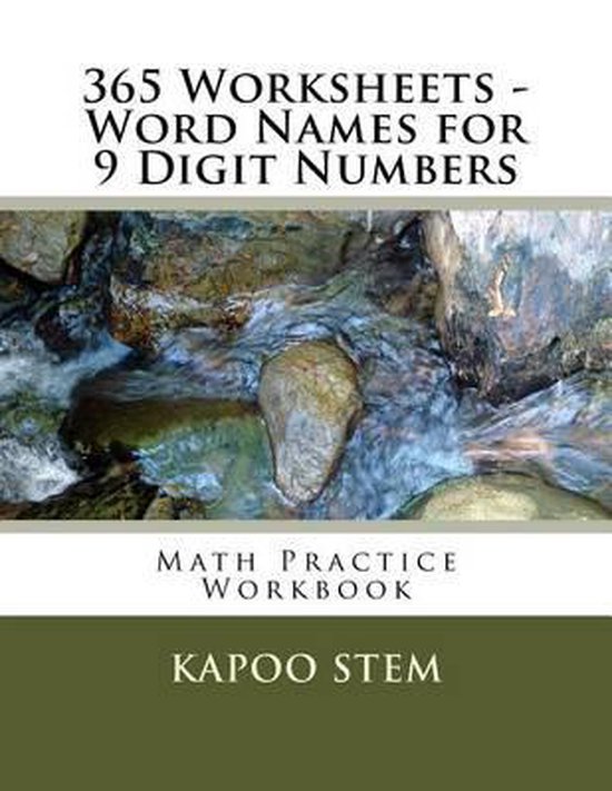 365 Days Math Number Name- 365 Worksheets - Word Names for 9 ... - cover