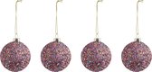 &Klevering - Disco glitter kerstballen - per 4 verpakt