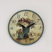 Wandklok Les Fleurs Vintage