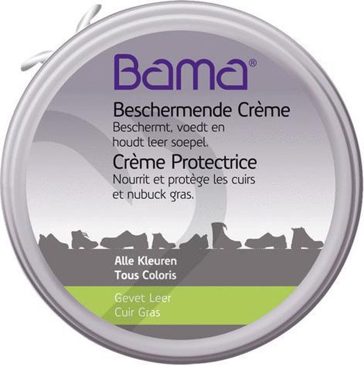 Bama Beschermende Crème Voor Leren Schoenen 100 Ml Grijs