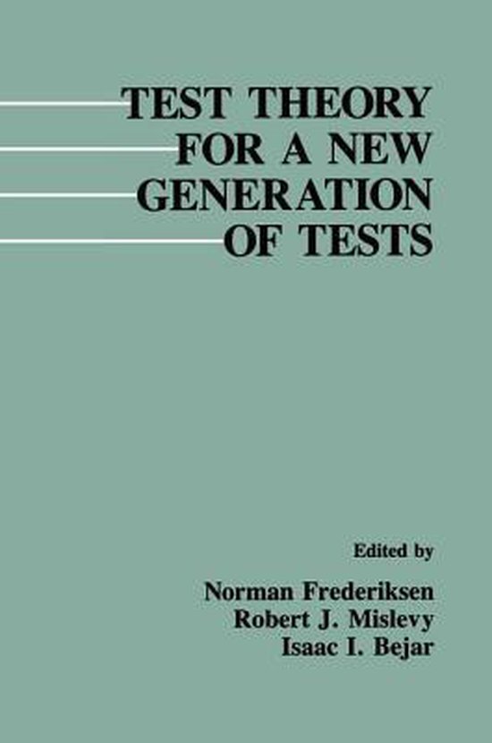 Test Theory for a New Generation of Tests - cover