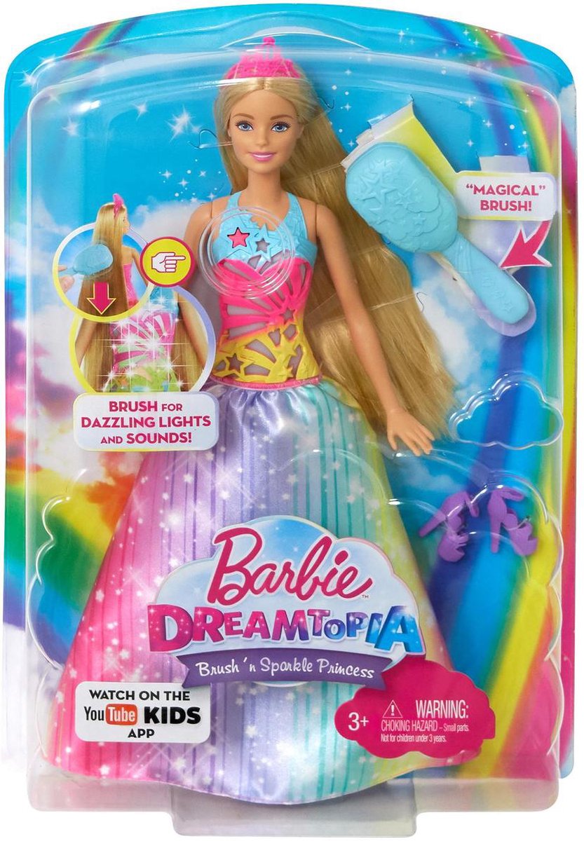 Geld rubber Kinderen Staat Barbie Dreamtopia Twinkelend Haar Prinses - Barbiepop | bol.com
