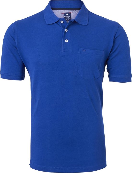 Redmond regular fit poloshirt - kobalt blauw - Maat: XL