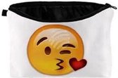 Emoji -Emoticon - Smiley - etui- groot - toilettas.