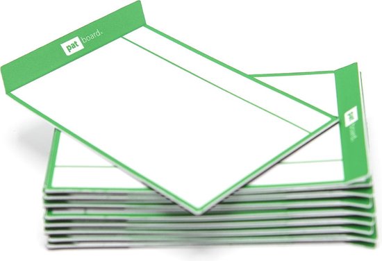 Werkelijk Aas zwaar Herschrijfbare magneten of magnetische sticky notes - TASKcards - 16 stuks  - Groen | bol.com