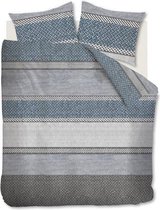 Snoozing Doreen Flanel - Dekbedovertrek - Lits-jumeaux - 260x200/220 cm + 2 kussenslopen 60x70 cm - Bluegrey