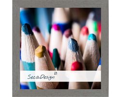 SecaDesign Nervi Fotolijst Hout - Fotomaat 40x40 cm - Grijs