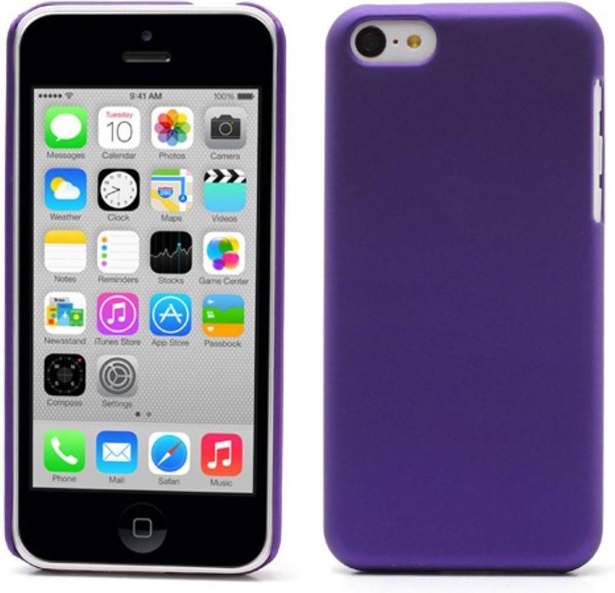 Hardcase Rubber Coating iPhone 5c - Paars