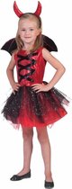 Halloween - Rood duivels jurkje / kostuum voor meisjes - horror / Halloween outfit 5-8 jaar (110-128 cm)