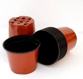 Bruine potten van 13 cm - set van 15 stuks