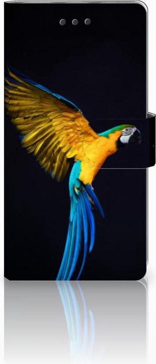 Huawei Ascend P8 Lite Telefoonhoesje met Pasjes Papegaai