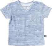 Little Label Jongens T-shirt - ocean blue stripes - Maat 62/68