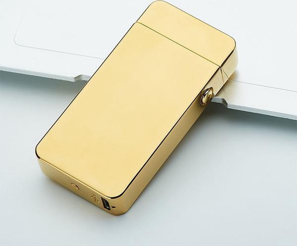 Verslinden geschiedenis plastic Plasma USB Aansteker Single Arc Goud | bol.com
