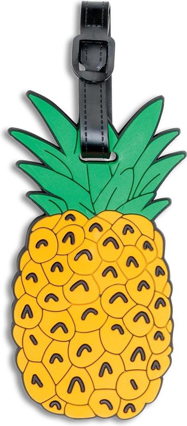 Fabrizio Étiquette de valise Ananas 11 X 7,5 Cm Jaune vert bol