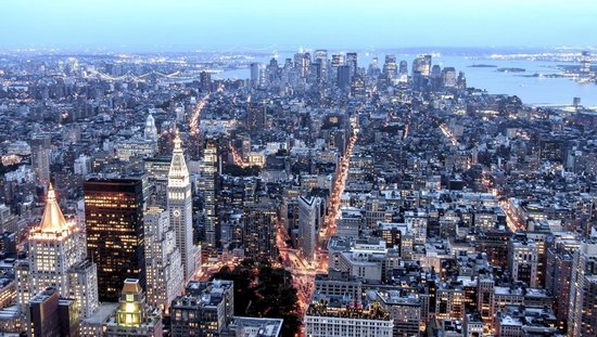 Foto op Canvas, New York Skyline (150x80cm)