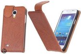 BestCases à rabat en cuir froissé de Luxe marron Samsung Galaxy S4 i9500