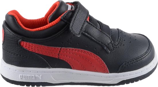 Puma Full Court Lo V - Sneakers - Jongens - Maat 23 - Zwart - Rood | bol.com