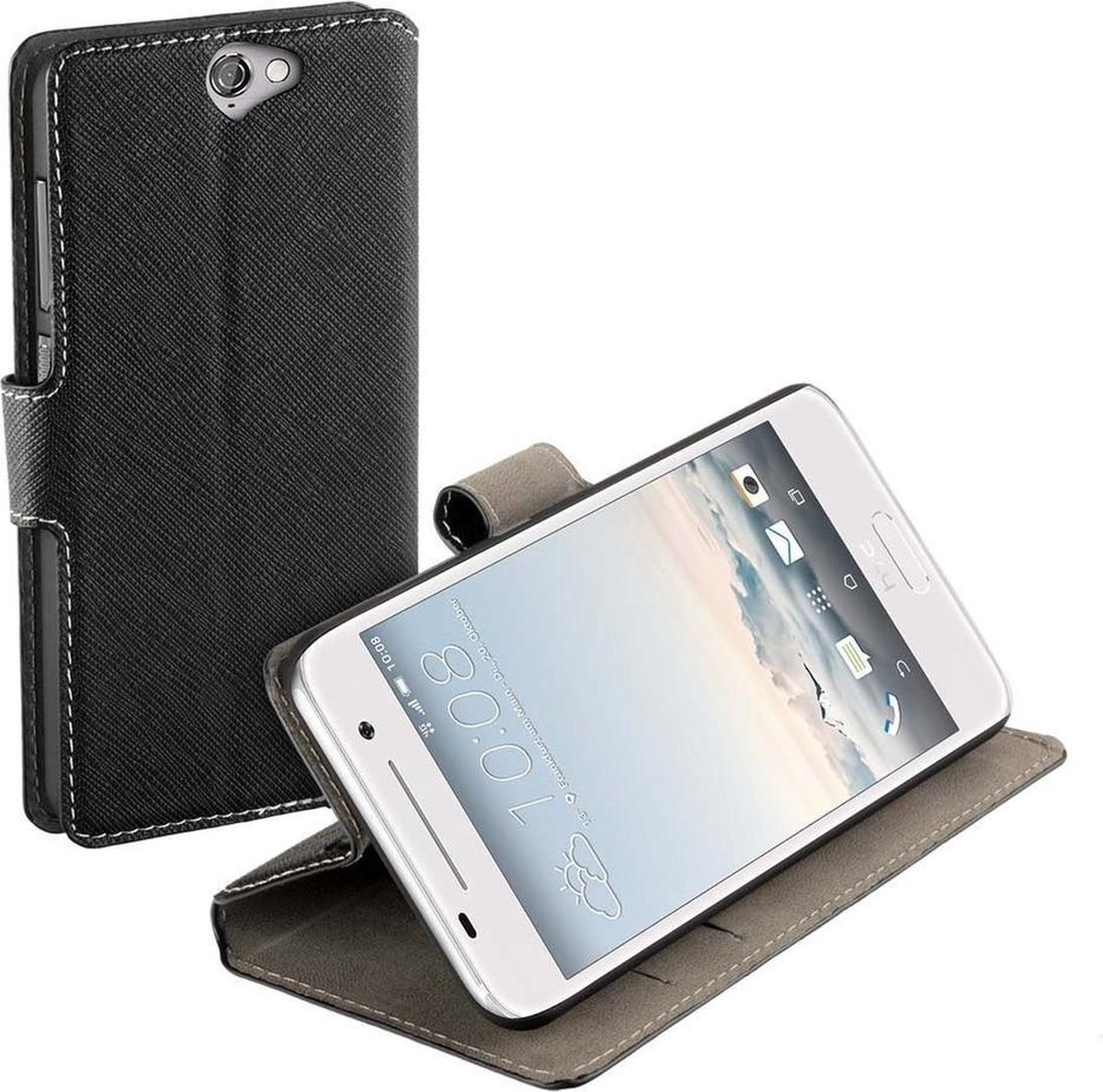 HC zwart book case style HTC One A9 wallet cover