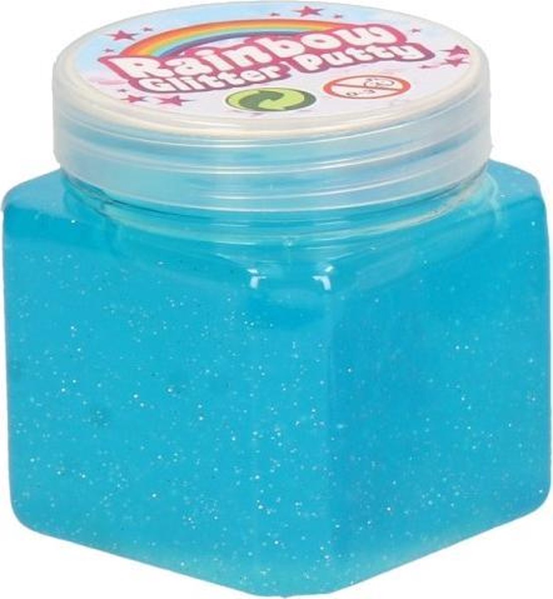 Van Manen Slime Bucket Putty Xxl Glitter Junior 350 Gramme Blauw