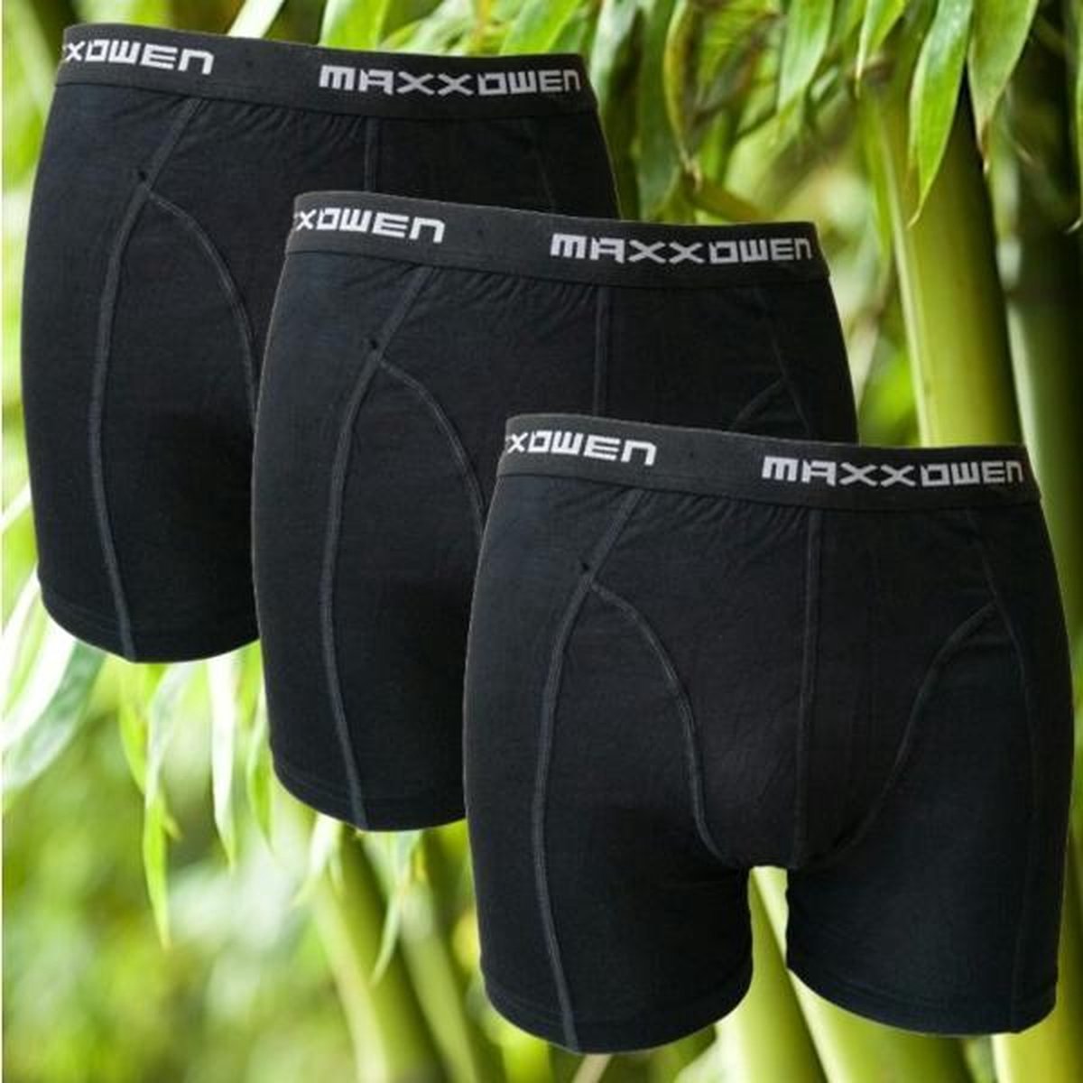 Maxx Owen Bamboo Heren boxershorts 3-pack maat XL Zwart