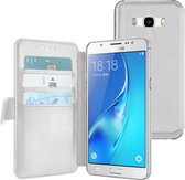 Azuri walletcase met magnetische sluiting - wit - voor Samsung J7
