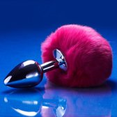 Buttplug met konijnenstaartje - Roze - Anaal plug met roze bunny staart - PinkPonyClubnl