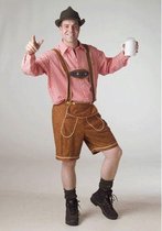 Oktoberfest Tiroler blouse rood/wit geblokt 48 (s)