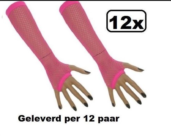 Yolev Lange handschoenen, neongeel, van visnet, zonder vingers, voor dames, met strass, glanzende mode-opera-handschoenen, voor de jaren 80, kostuum, party, Halloween, cosplay, accessoires