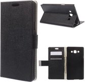 Zwart agenda wallet case hoesje Samsung Galaxy A7