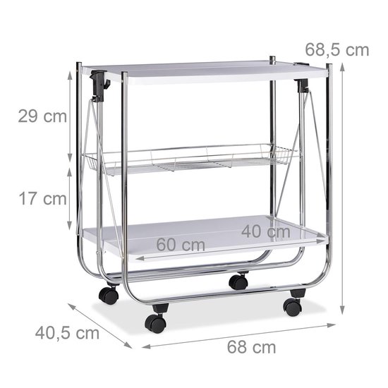 Serveerwagen - 2 planken - 95x50 cm - 72 kg - Royal Catering