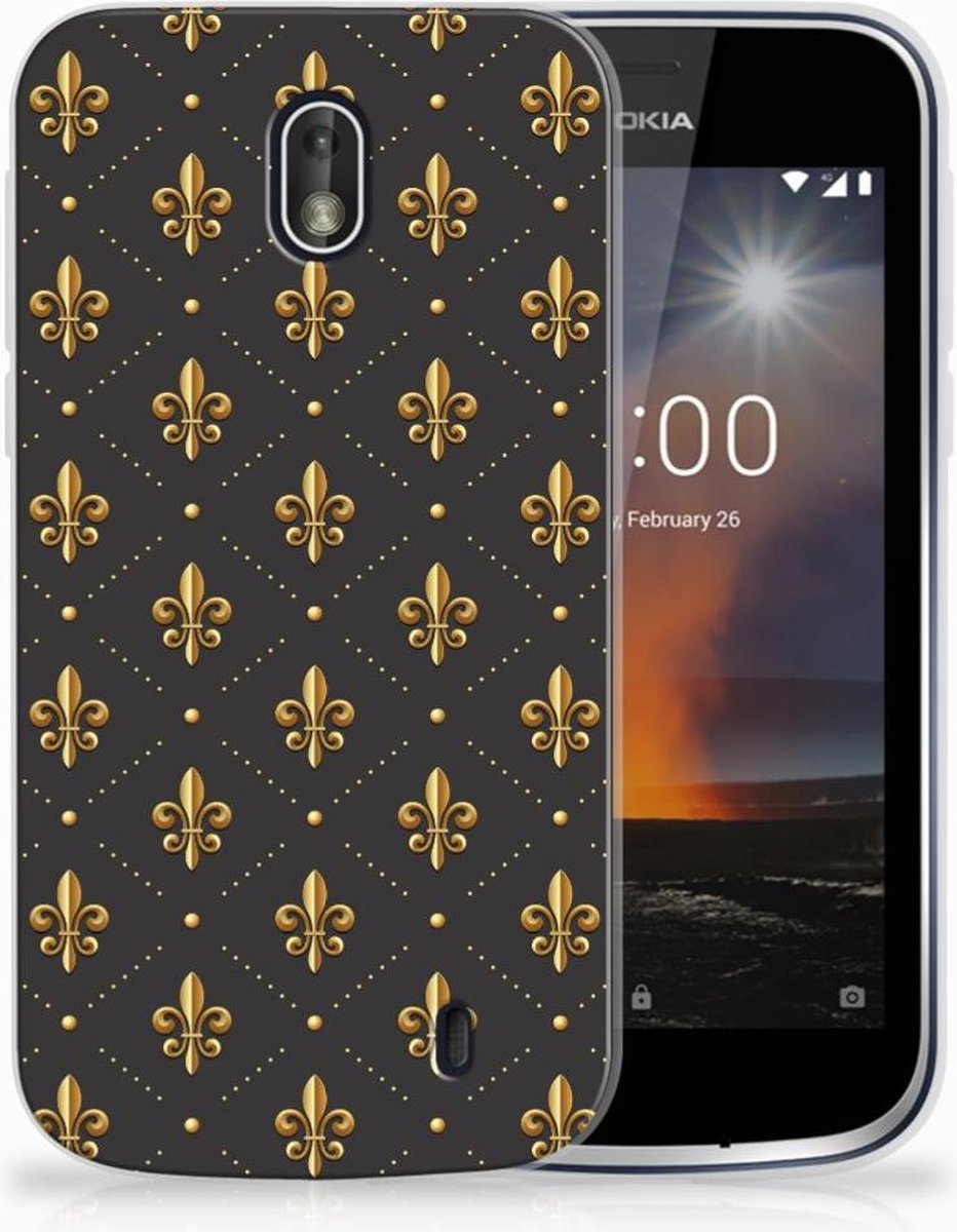 Nokia 1 TPU bumper Franse Lelie