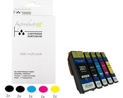 Improducts Improducts® Huismerk Inktcartridge Alternatief Epson 26XL 26 XL multi pack Versie V5