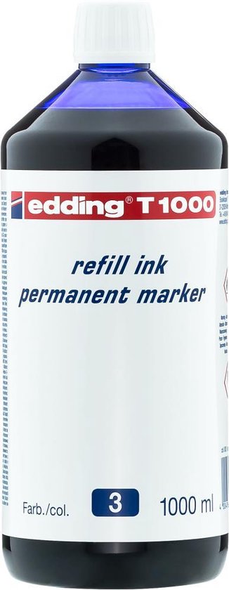 Marqueur Rouge Edding BT 30 Recharge D'encre Marqueurs Pour Tableaux Blancs - Bleu - 30 Ml - Système De Compte-gouttes, Idéal Comme Recharge Propre Et Simple De Presque Tous Les Marqueurs Pour