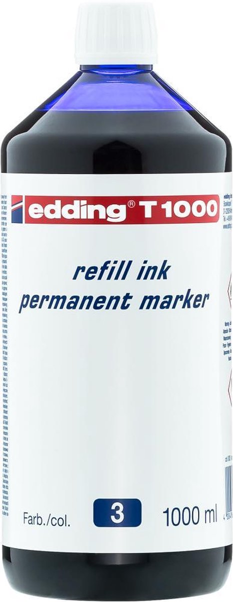 Edding navulinkt voor permanent markers - 1000ml - Blauw
