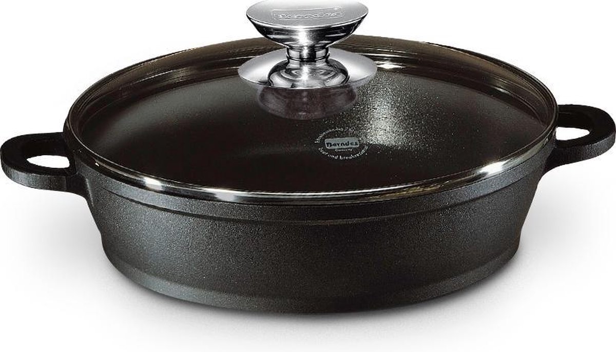 Berndes Vario Click Induction Smoorpan - met deksel - Aluminium - Ø32 cm - Zwart