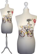 Harten paspop met witte sparkling driepoot 40/42