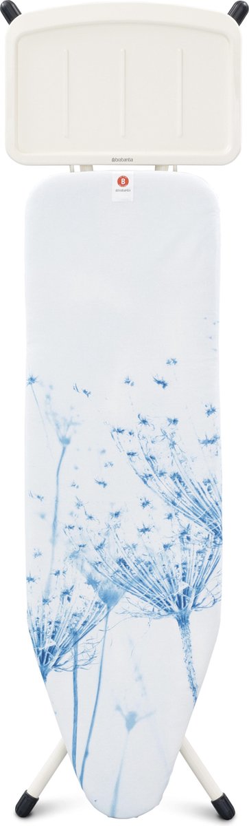 Brabantia Strijkplank B - met Stoomunithouder - 124x38 cm - Cotton Flower