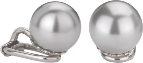 Boucle d'oreille Traveller Pearl 10 mm gris clair argenté - 710110