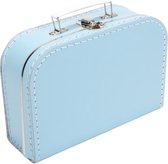 Koffertje effen blanco 25cm Lichtblauw - Kinderkoffertje