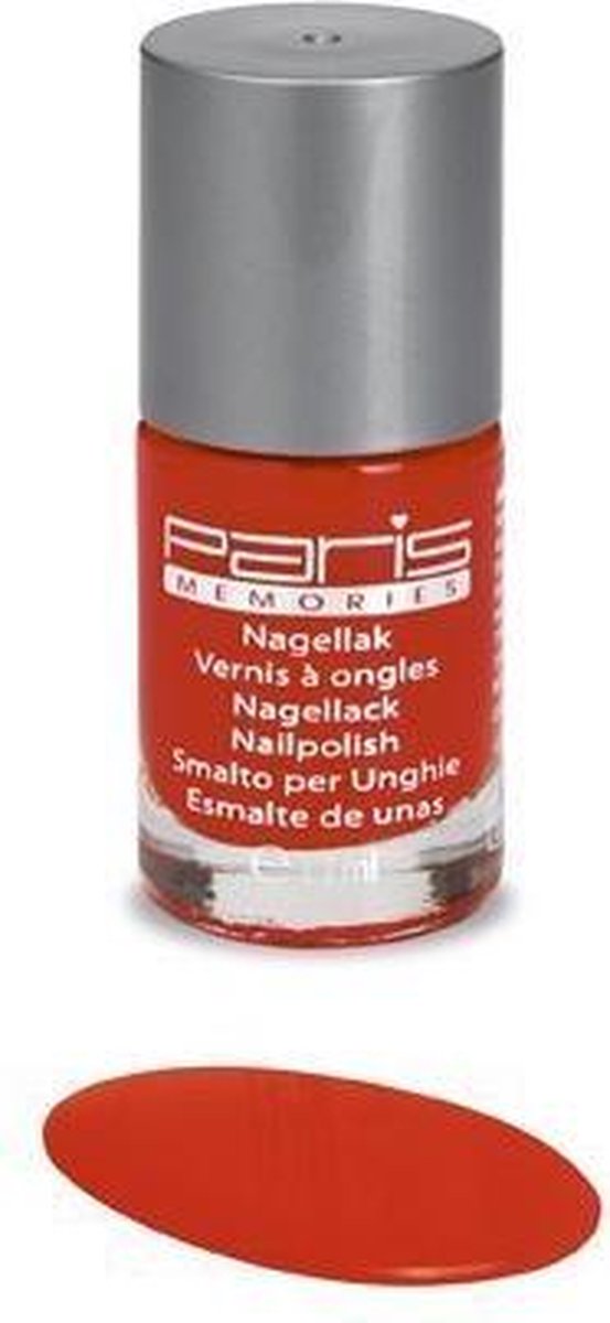 Paris Memories - Nagellak - oranje/rood metallic - nummer 285 - 1 flesje met 11 ml.