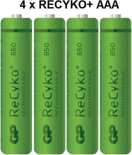 4 stuks GP ReCyko+ AAA 850mAh Oplaadbare Batterij Bulk (schrink4) | bol.com