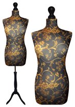 Golden Elite flower paspop met zwarte sparkling driepoot 32/34