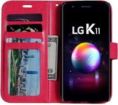 LG K11 portemonnee hoesje - Roze