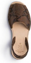 menorquina-spaanse sandalen-avarca-slangenprint-dames-maat 41